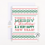 Christmas + New Year Glitter Card