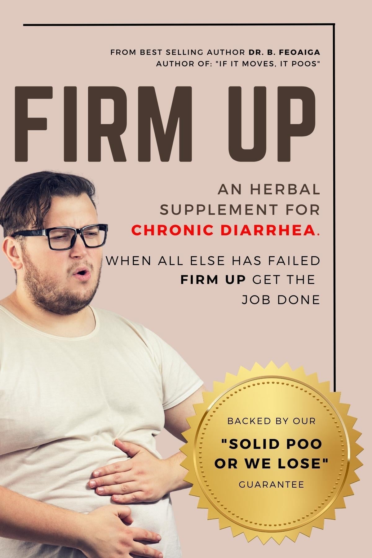 Firm up prank package for chronic diarrhea