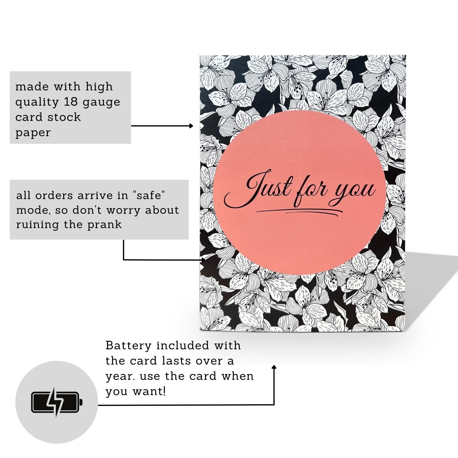 Just For You - Offensive Singing Card
