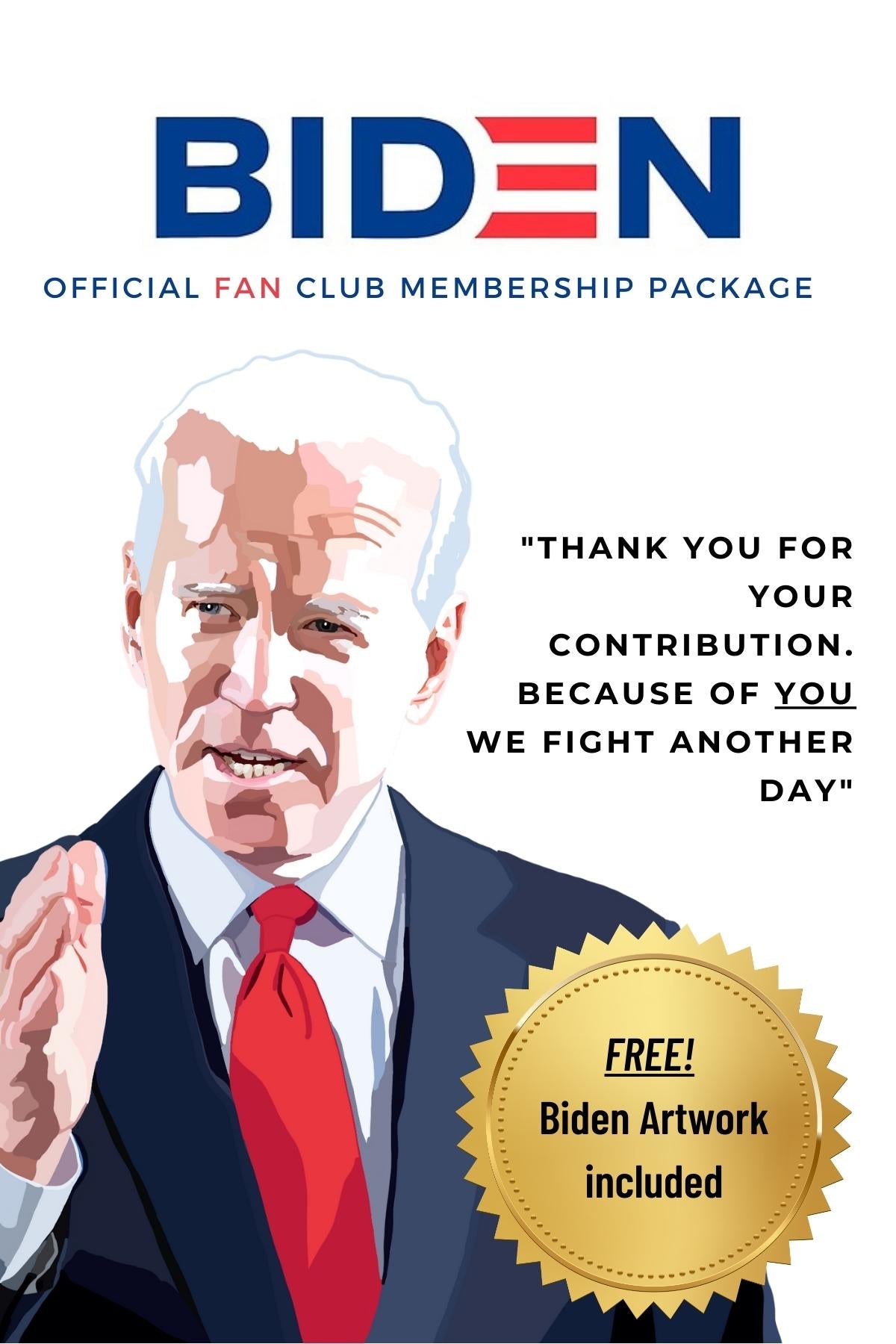 Biden fan club prank package