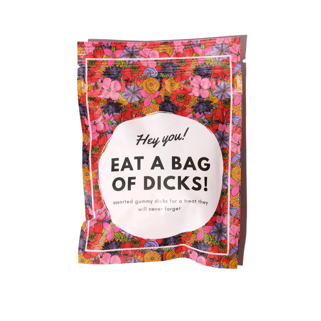 package of penis gummies. resealable gag gift candy. anonymous gift