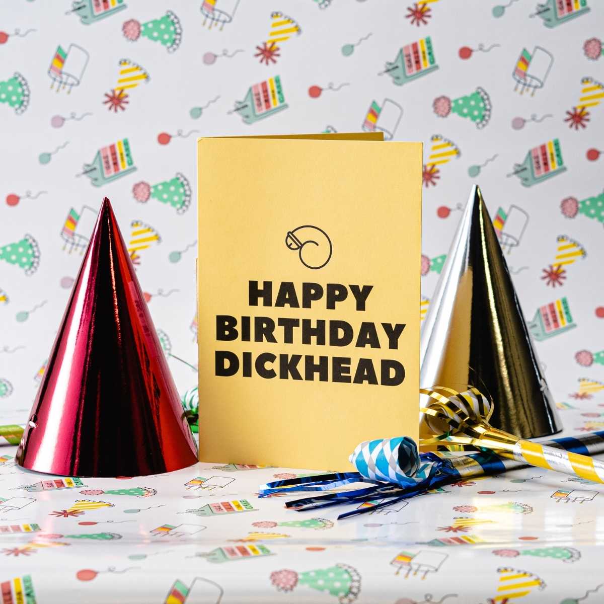 Happy Birthday D*ckhead! - Singing Birthday Greeting Card for Him Pranks Anonymous send hilarious pranks and gag gifts to your friends or family.